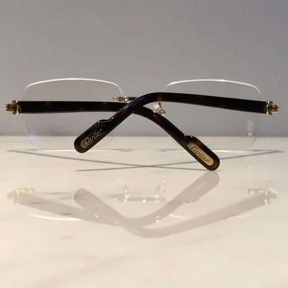 SOLD! Cartier Glasses Sunglasses C'decor Gold Tortoise - Picture 7 of 12